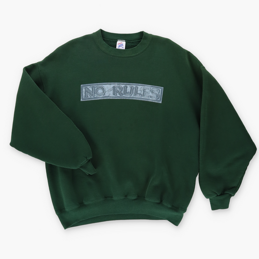 NO RULES "Been There Done That" Green USA Made Sweatshirt (L)