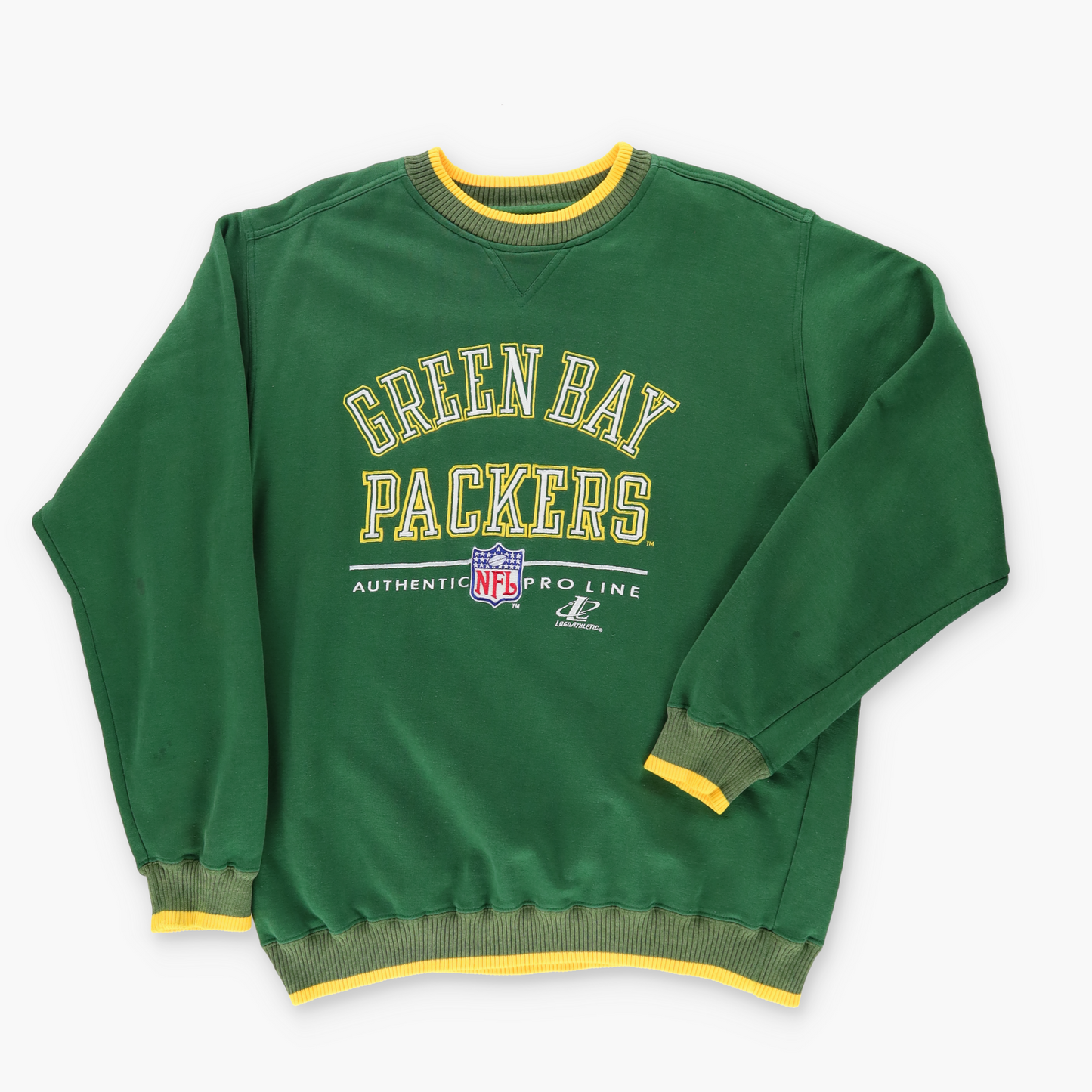 GREEN BAY PACKERS NFL Green & Yellow Football Sweatshirt (XL)