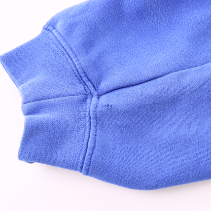 NIKE Blue Embroidered Centre Logo Hoodie Sweatshirt Made In Korea (L)