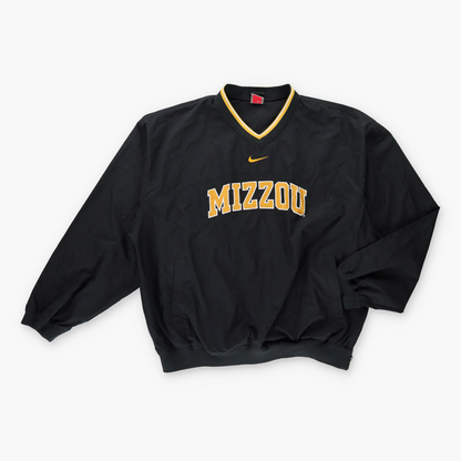 Vintage MIZZOU x NIKE Varsity Embroidered Swoosh Tigers Yellow & Black Pullover Windbreaker(XL) *Aubs Vintage Sole Melbourne