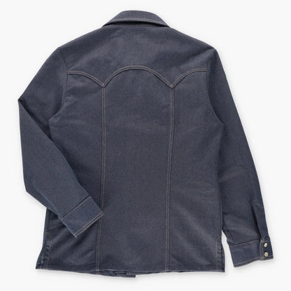 Vintage LEVI'S Orange Tab Pearl Snap Button Navy Blue Western Shacket (M)