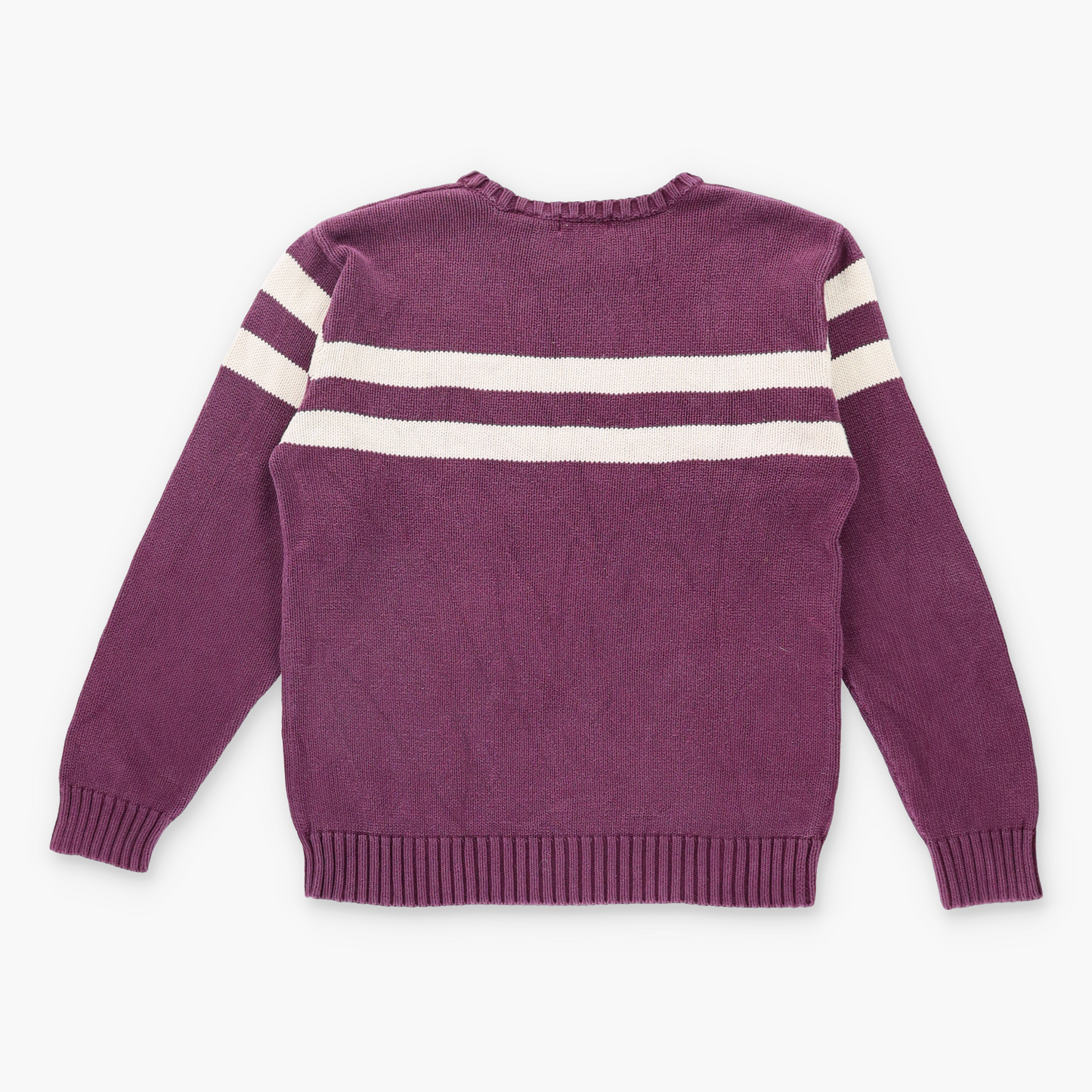 Vintage POLO RALPH LAUREN Maroon & Cream Knit Sweatshirt *Aubs Vintage Sole Melbourne