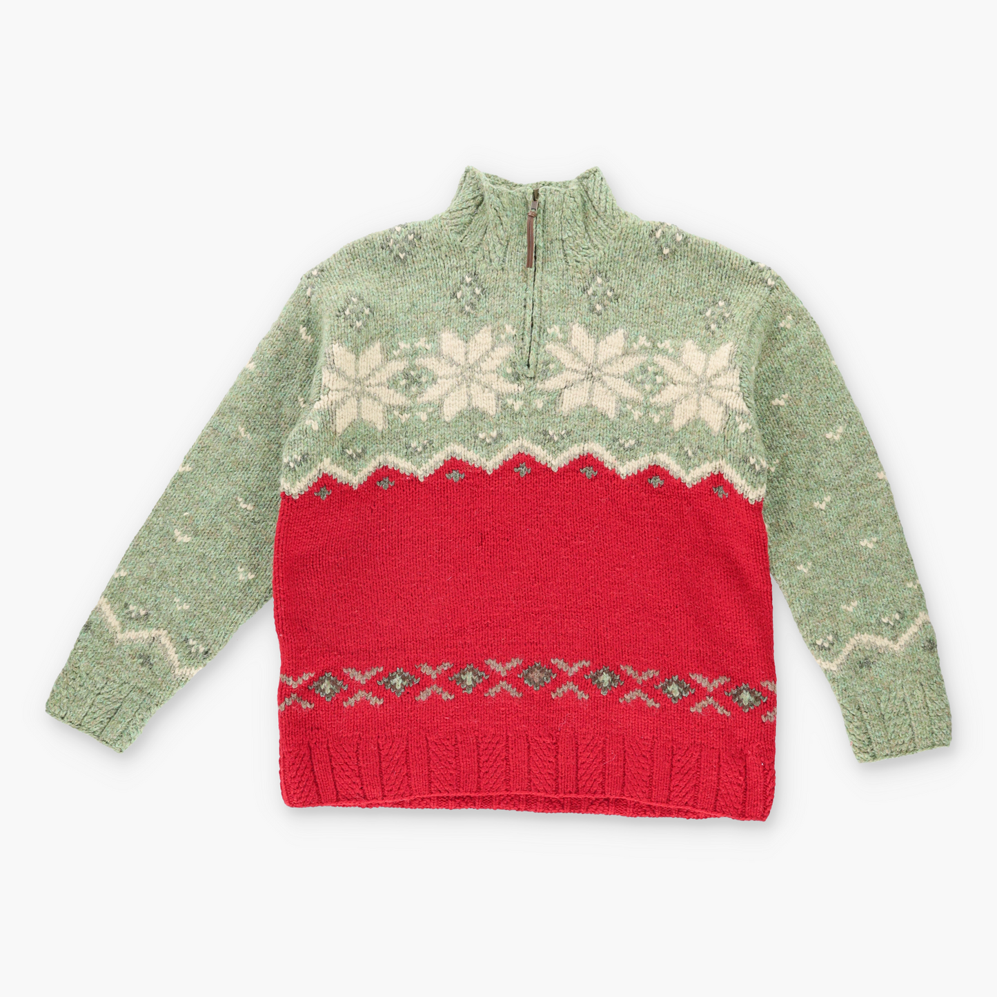 Vintage POLO RALPH LAUREN Quarter Zip Hand Knit Sweater *Aubs Vintage Sole Melbourne