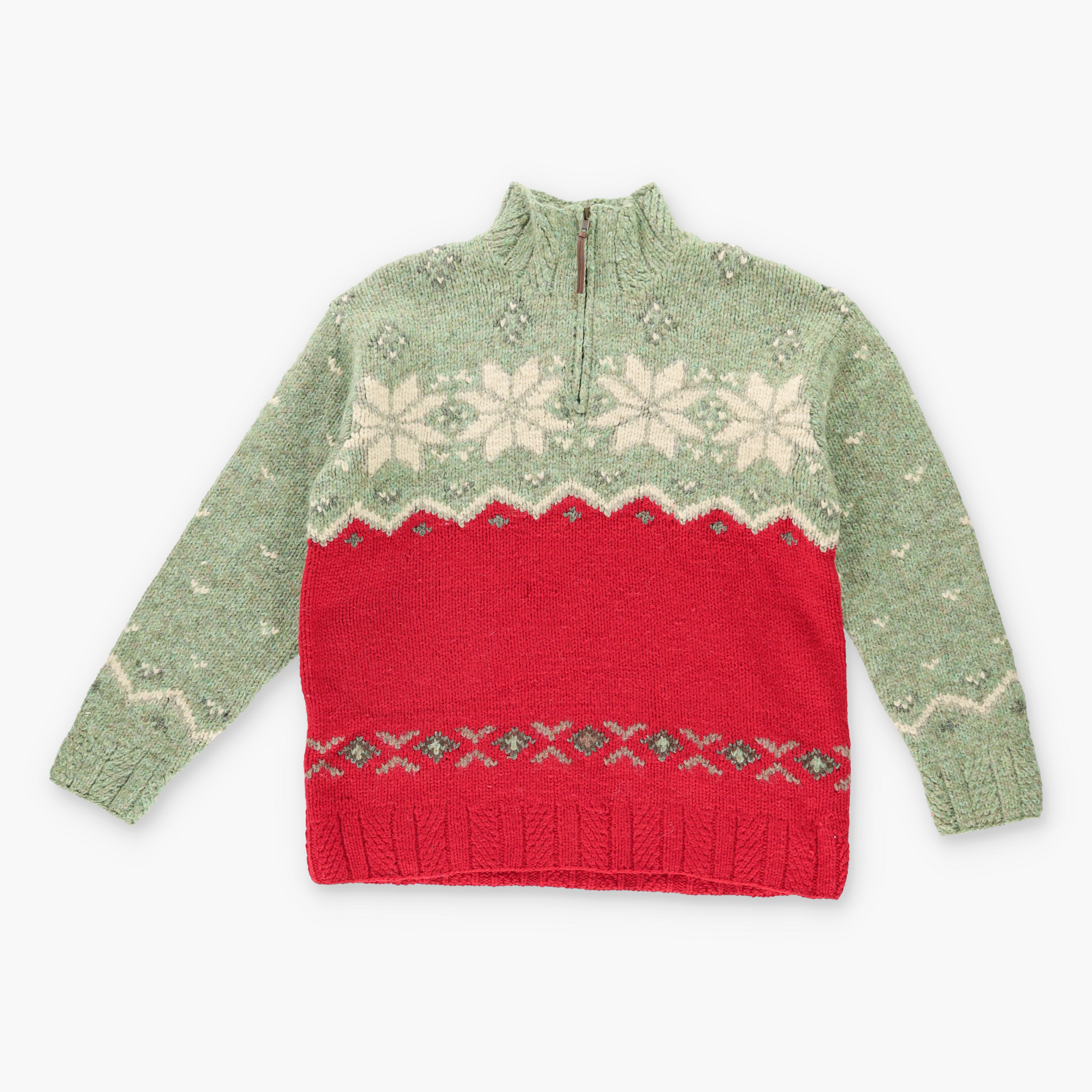 Vintage POLO RALPH LAUREN Quarter Zip Hand Knit Sweater *Aubs Vintage Sole Melbourne