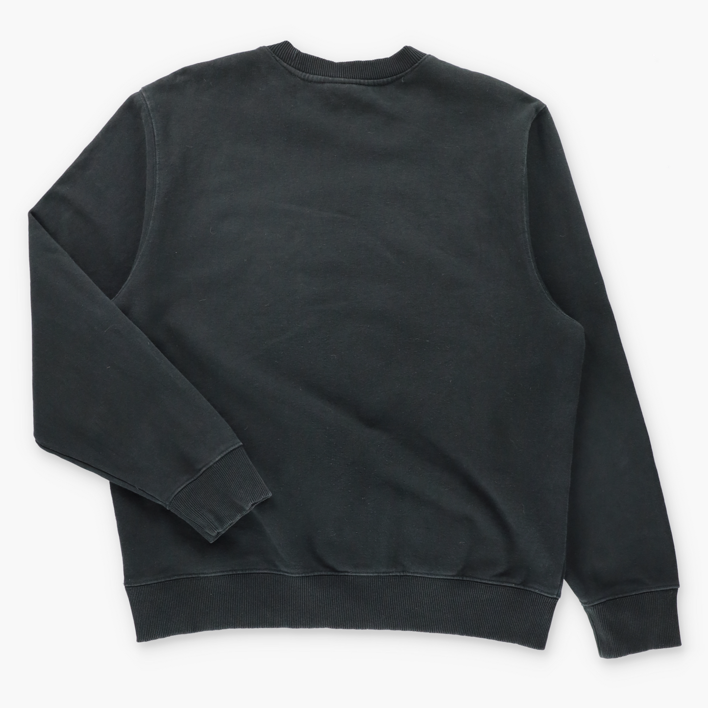 Vintage STUSSY Sport Black & Blue Embroidered Spell Out Logo Sweatshirt (L) ***COCO Vintage Sole Melbourne