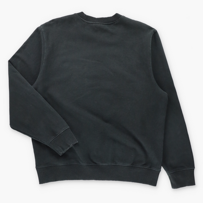 Vintage STUSSY Sport Black & Blue Embroidered Spell Out Logo Sweatshirt (L) ***COCO Vintage Sole Melbourne