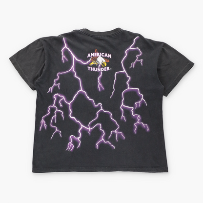 AMERICAN THUNDER Native American Purple Lightning All Over Print Boxy Tee (XL) ***COCO Vintage Sole Melbourne