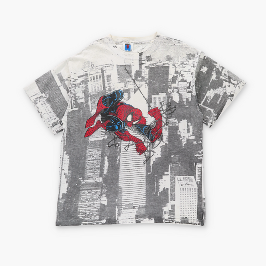 MARVEL 1991 Spiderman Single Stitch All Over T-Shirt (XL)