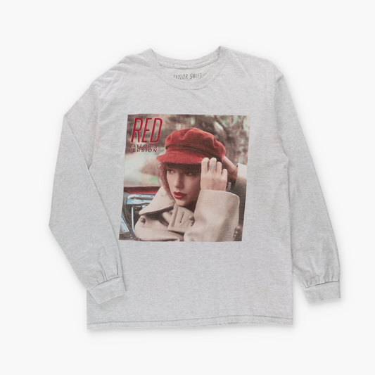 TAYLOR SWIFT 'Red Taylor's Version' Album Art Long Sleeve T-Shirt (M-L)