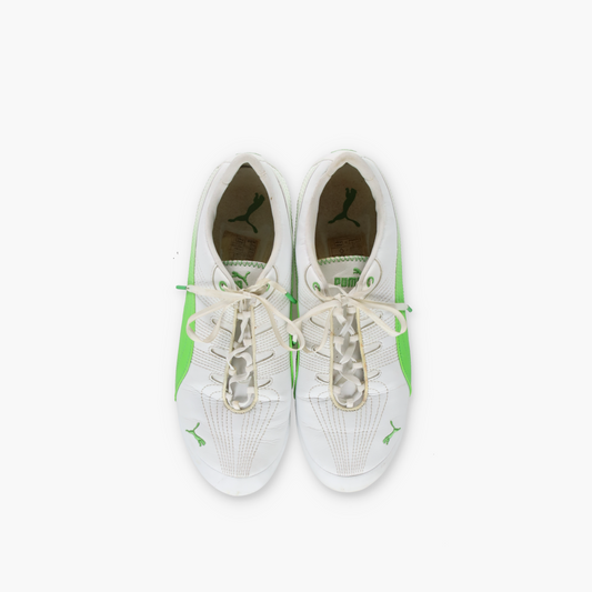 PUMA Vintage Green & White Speedcat Trainers Sneakers (41)