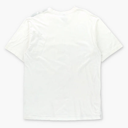 SOUTHPOLE Vintage Y2K Winged Cross Velvet Detail White T-Shirt (L TALL)