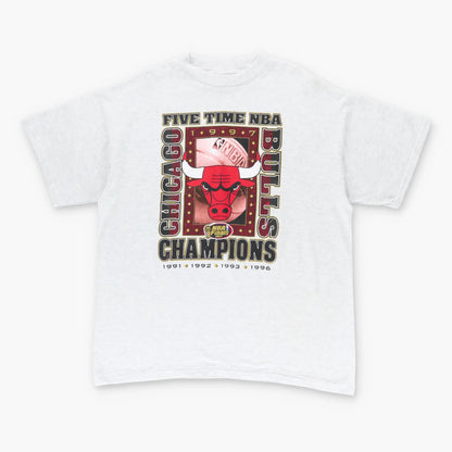 Vintage 1997 Chicago Bulls NBA Champions Grey T-Shirt (XL)