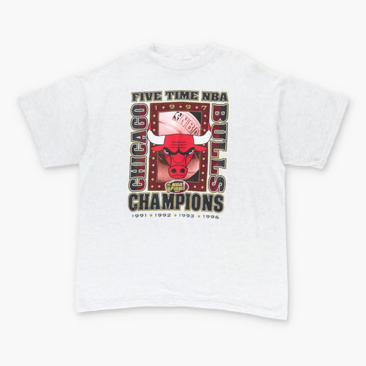 Vintage 1997 Chicago Bulls NBA Champions Grey T-Shirt (XL)