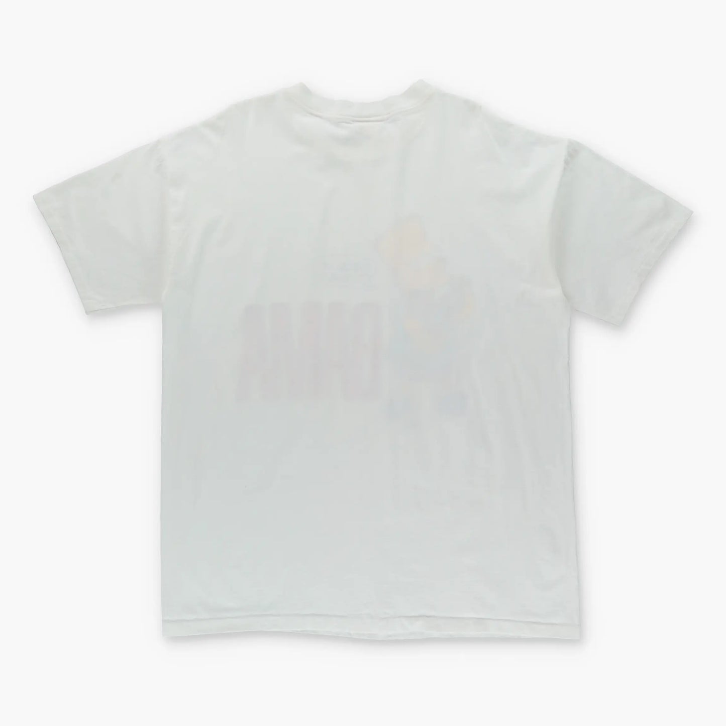 1990 Vintage THE SIMPSONS 'BAMA' Glitter Print USA Made White T-Shirt (L-XL)