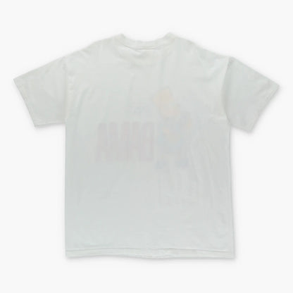 1990 Vintage THE SIMPSONS 'BAMA' Glitter Print USA Made White T-Shirt (L-XL)