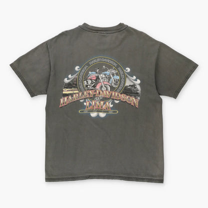 90's HARLEY DAVIDSON 'Screamin Eagle' Pocket Faded USA Made Vintage T-Shirt (L)
