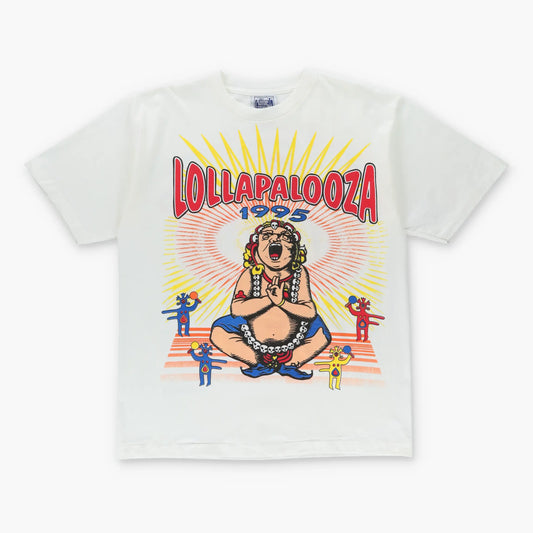 LOLLAPALOOZA 1995 Vintage Music Festival Single Stitch White T-Shirt (XL)