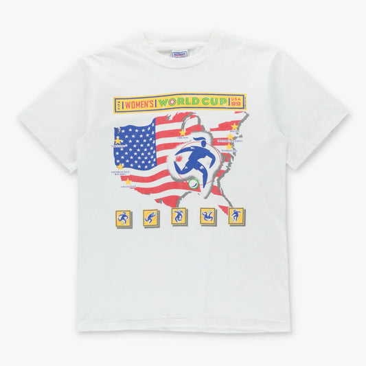 Vintage 1997 FIFA Women’s World Cup USA Single Stitch White Soccer Tee (M TALL)