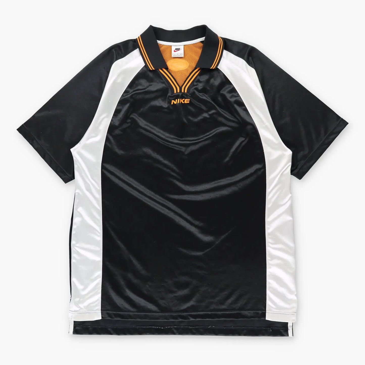 Vintage 90s NIKE Embroidered Centre Spell Out Logo Collared Basketball Jersey (L TALL)