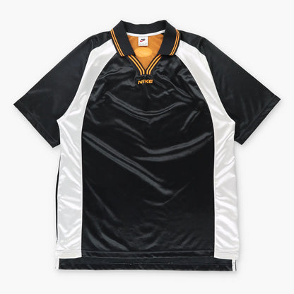 Vintage 90s NIKE Embroidered Centre Spell Out Logo Collared Basketball Jersey (L TALL)