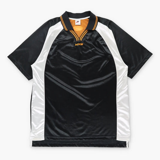 Vintage 90s NIKE Embroidered Centre Spell Out Logo Collared Basketball Jersey (L TALL)