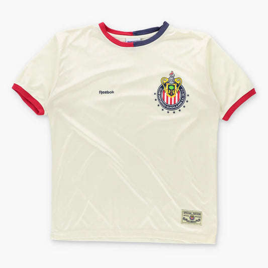 Vintage REEBOK Club Deportivo Guadalajara Special Edition Centennial Off White Jersey (S)