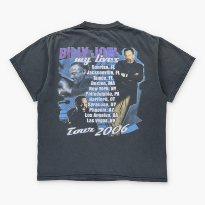 Vintage Billy Joel 'My Lives' Tour 2006 Double Sided Faded Black Tee (L) Vintage Sole Melbourne