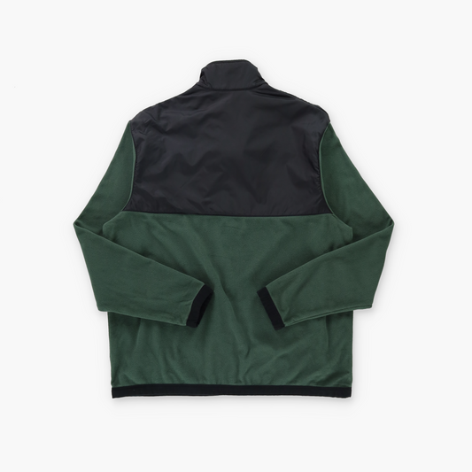 NIKE Green & Black Embroidered Swoosh Logo Full Zip Fleece Jacket (XL)