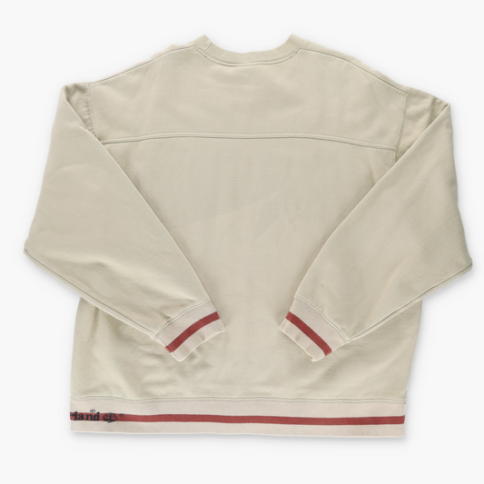 TIMBERLAND Spell Out Beige Korean Made Sweatshirt (XL)