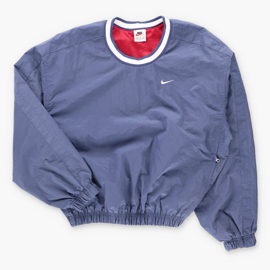 Vintage NIKE Blue & White Embroidered Swoosh Logo Mesh Lined Windbreaker Pull Over (S) ***COCO Vintage Sole Melbourne