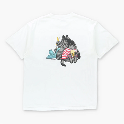Vintage B KILBAN CAT Giant Fish Hawaii Double Sided USA Made Tee (XL)