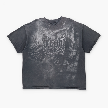 TAPOUT MPS Dark Grey Spell Out Graphic Wrestling T-Shirt (XXL)