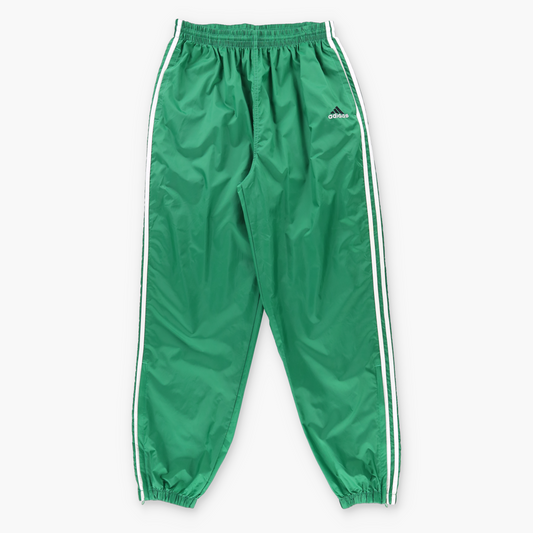 ADIDAS Classic 3-Stipe Green & White Ankle Zip Track Pants (L-XL)