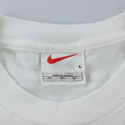 NIKE Basketball Illustrated Dunk Graphic White T-Shirt (L-XL)