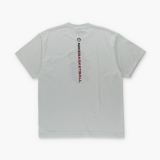 NIKE Basketball Illustrated Dunk Graphic White T-Shirt (L-XL)