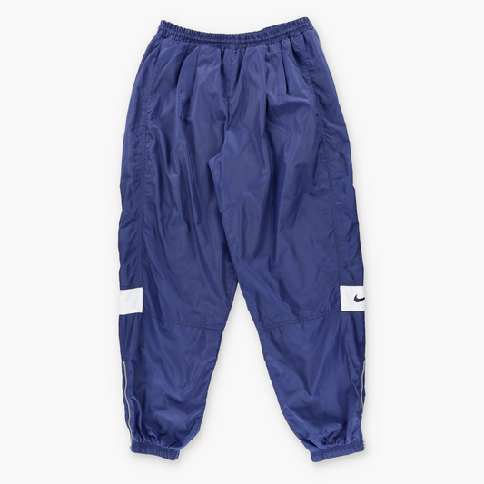 NIKE Embroidered Swoosh logo Navy & White Back Pocket Track Pants (L)