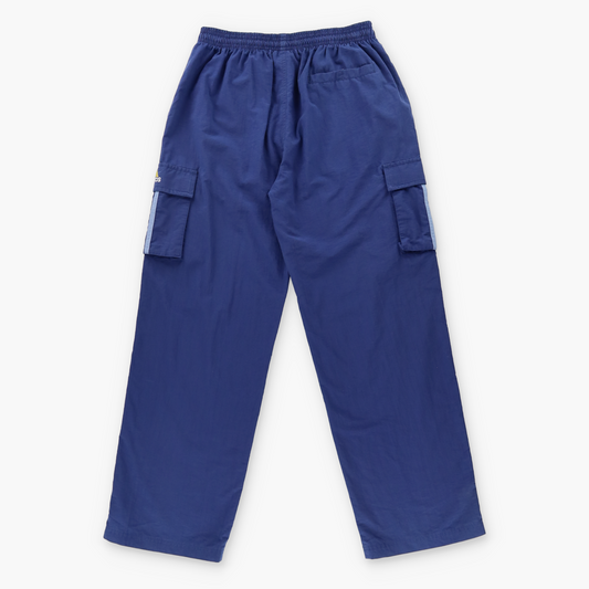 ADIDAS Blue & Yellow Embroidered Logo Side & Back Flap Pocket Track Pants (Women's XS-S)