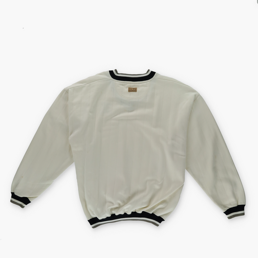 GEAR 'Korea Made' Scenic Golf & Country Club Embroidered Striped Collar Sweatshirt (M-L)
