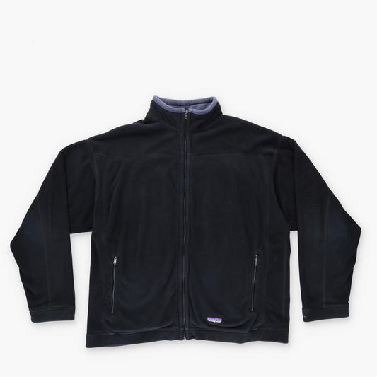 PATAGONIA 'Synchilla' Windproof Black Zip-Up Fleece Jacket (XL)