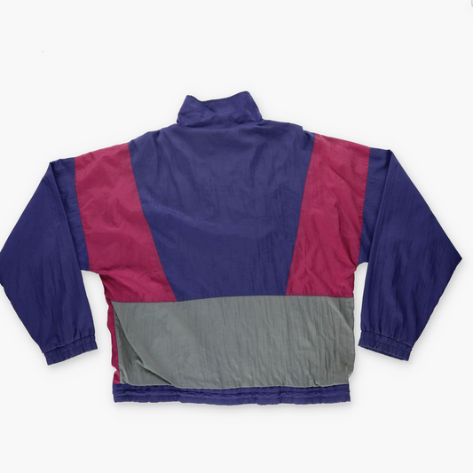 90's USA Olympic Apparel Colour Block Windbreaker Zip-Up Jacket (L)