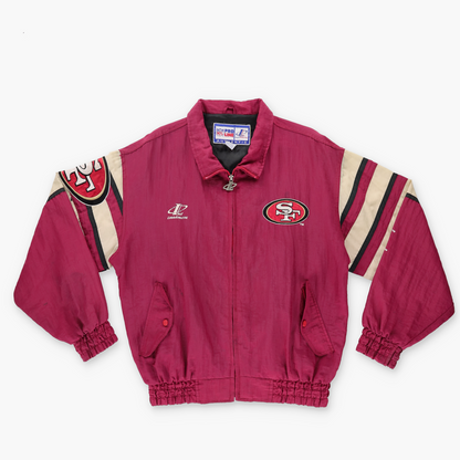 NFL 'Korea Made' San Francisco 49ers Embroidered Zip-Up Windbreaker Jacket (M-L)