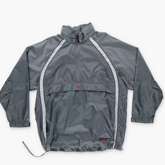 NIKE Two Tone Grey 1/2 Zip 90s Windbreaker Pullover (XL)