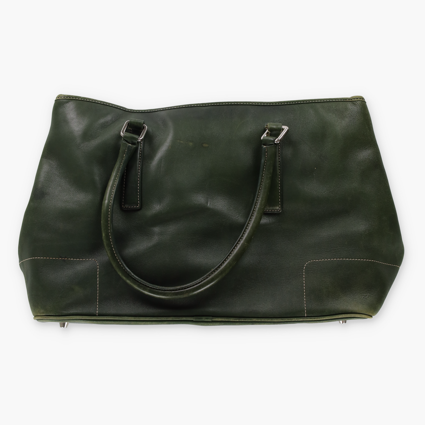 COACH Vintage Forest Green Leather 'Hampton' Large Tote Bag