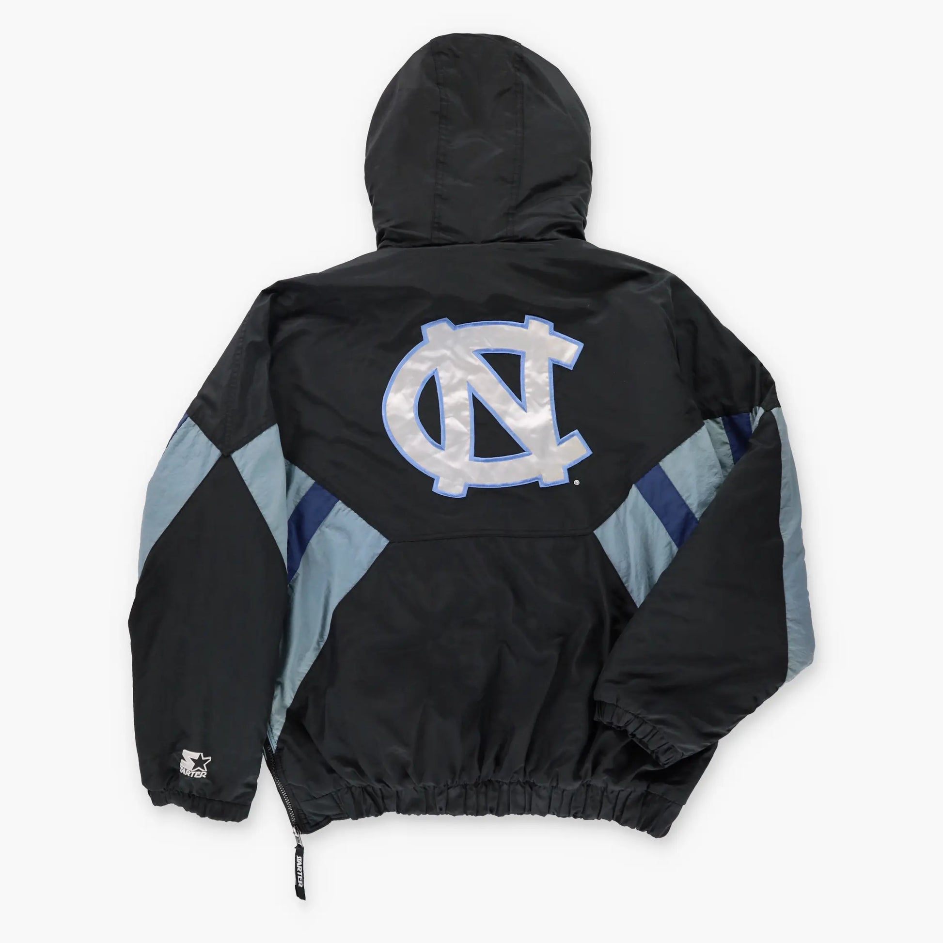 Carolina Tar Heels STARTER Korean Made Quilt Lined Windbreaker Pop Over (XXL) - Vintage Sole Melbourne