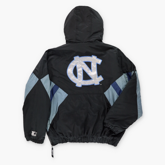 Carolina Tar Heels STARTER Korean Made Quilt Lined Windbreaker Pop Over (XXL)