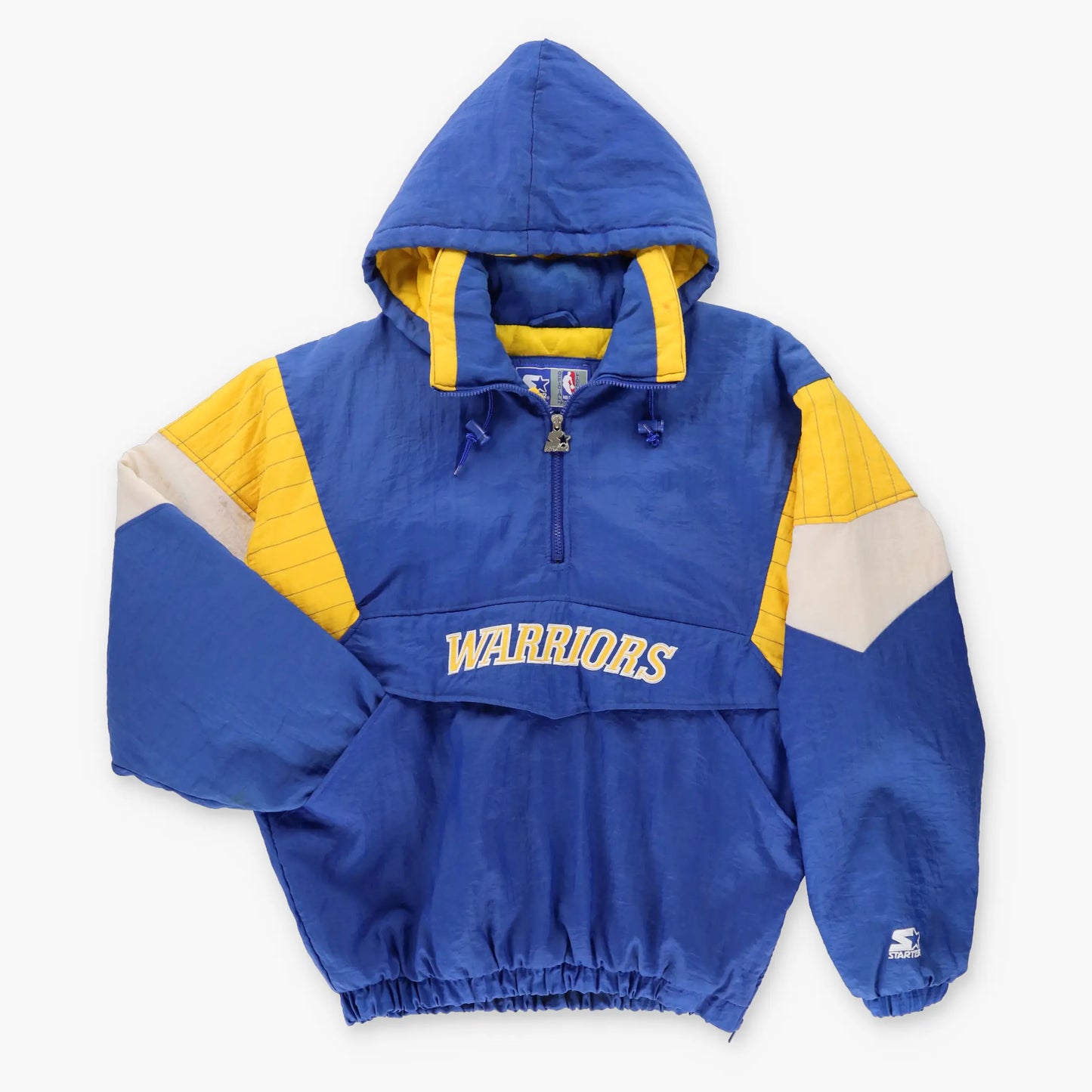 Golden State Warriors STARTER Korean Made NBA Quilt Lined Pop Over Windbreaker (L) - Vintage Sole Melbourne