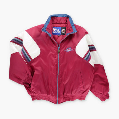 Colorado Avalanche PRO PLAYER Korean Made NHL Quilt Lined Full Zip Jacket (XL) - Vintage Sole Melbourne
