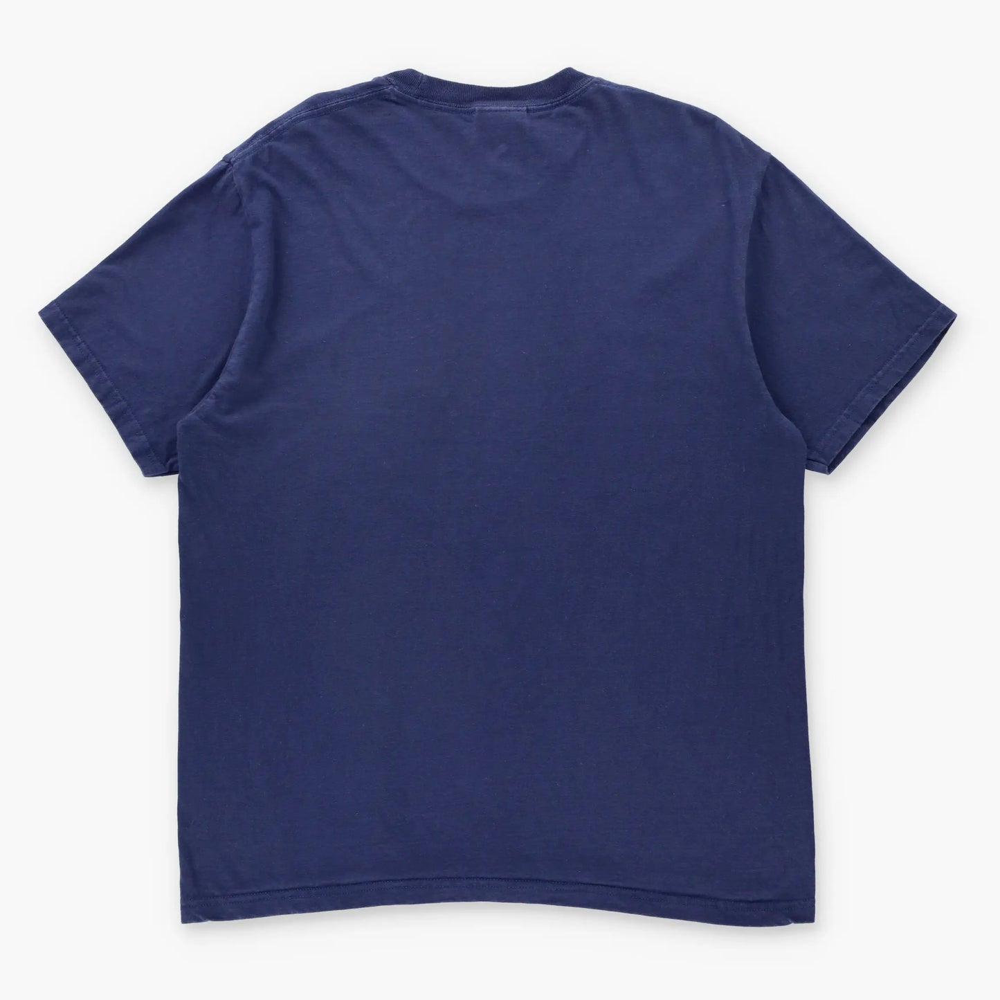 NIKE Navy & White Embroidered Swoosh Logo Casual Tee (M) Vintage Sole Melbourne