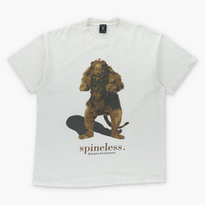 WARNER BROS Wizard Of Oz Cowardly Lion "Got A Lot Of Nerve" Single Stitch White T-Shirt USA Made (XL-XXL) Vintage Sole Melbourne