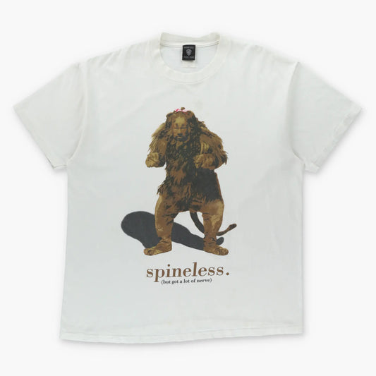 WARNER BROS Wizard Of Oz Cowardly Lion "Got A Lot Of Nerve" Single Stitch White T-Shirt USA Made (XL-XXL)